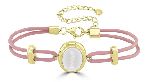 Gold Vermeil / White / Pink Band