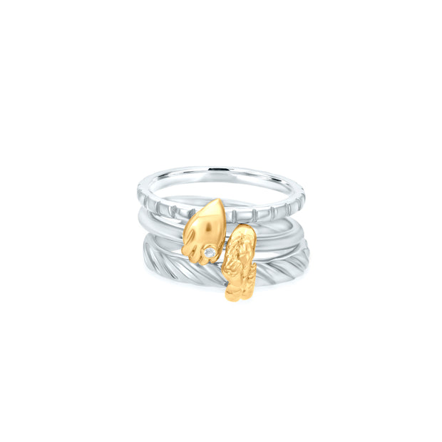 Snake Helping Hands Ring 3-Band
